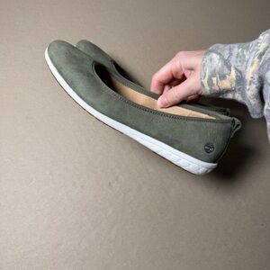 timberland bradstreet ultra ballerina flats green size 6 womens comfy walking